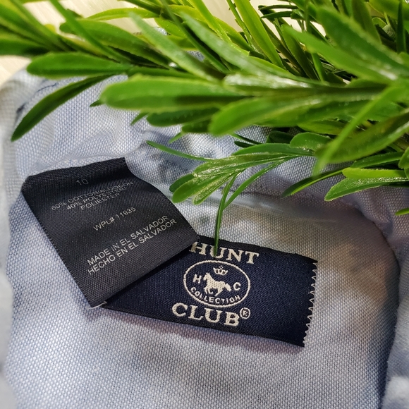 Hunt Club Blue Button Down Shirt | sz 10 - Picture 7 of 7